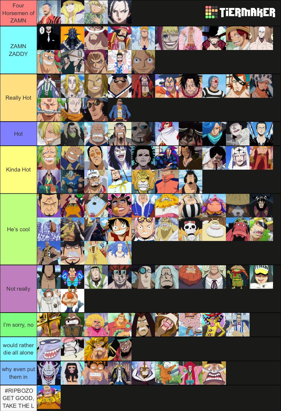 hot one piece characters