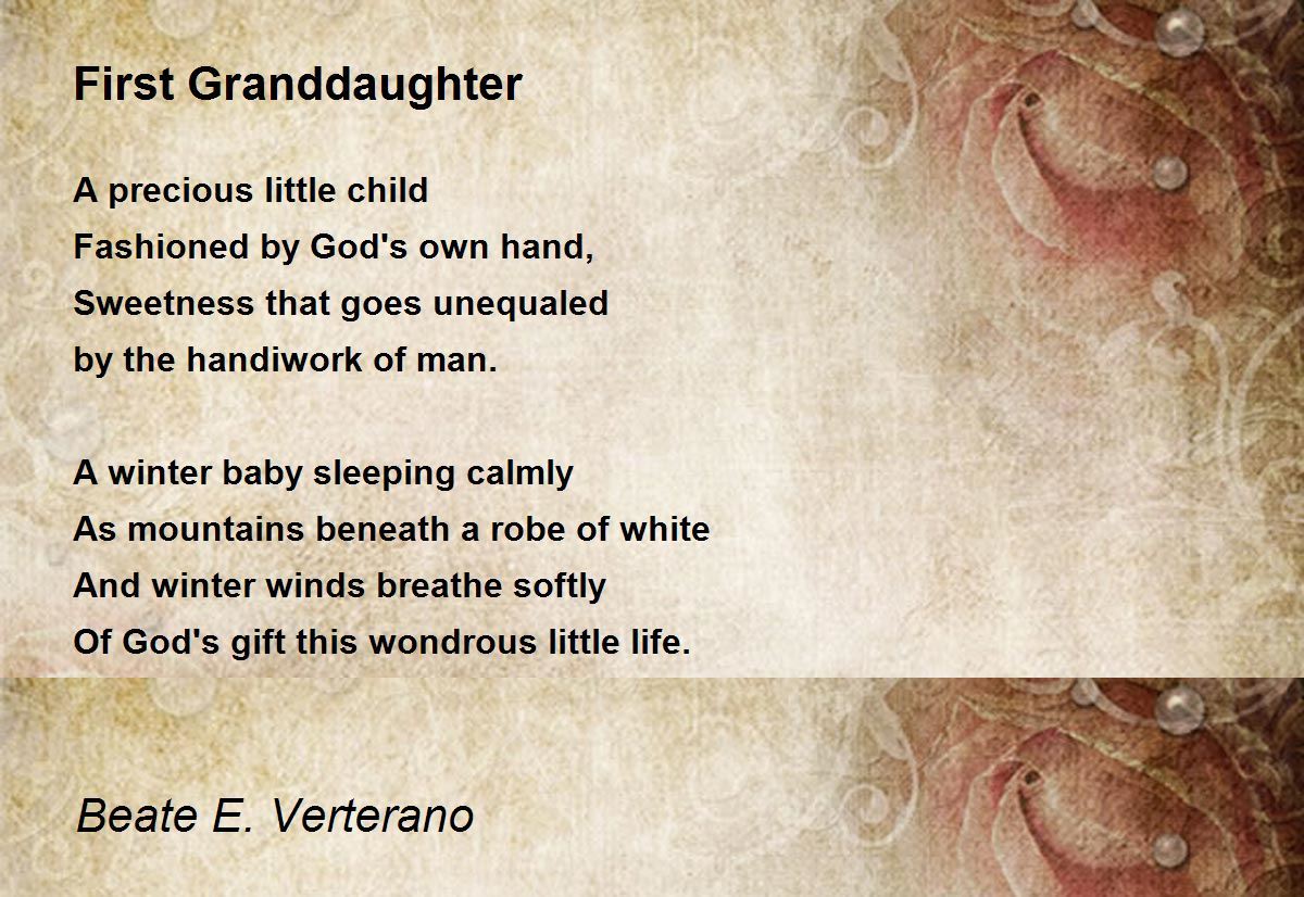 poem for first granddaughter