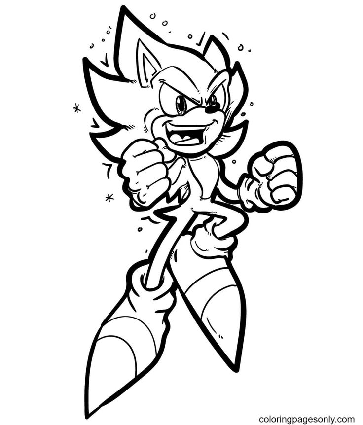 colouring pictures of sonic