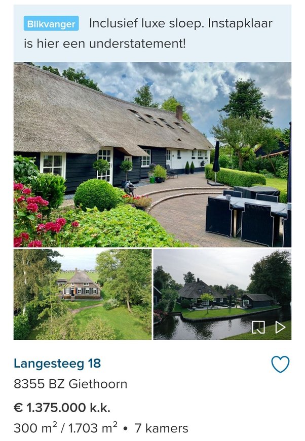 giethoorn netherlands homes for sale