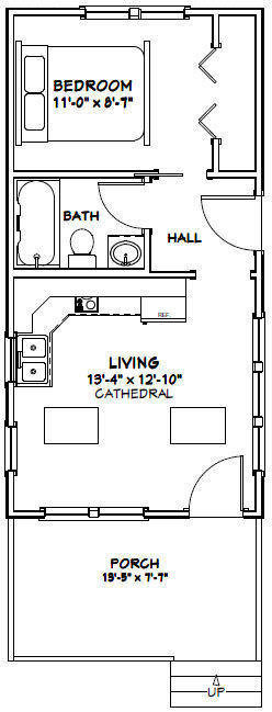 14x28 cabin floor plans