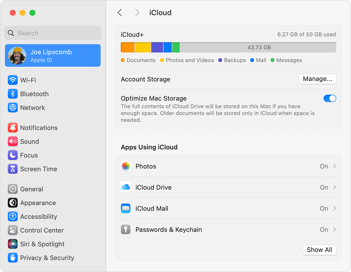 set up icloud