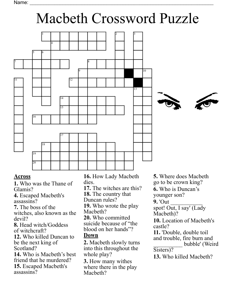 macbeth e.g. crossword clue