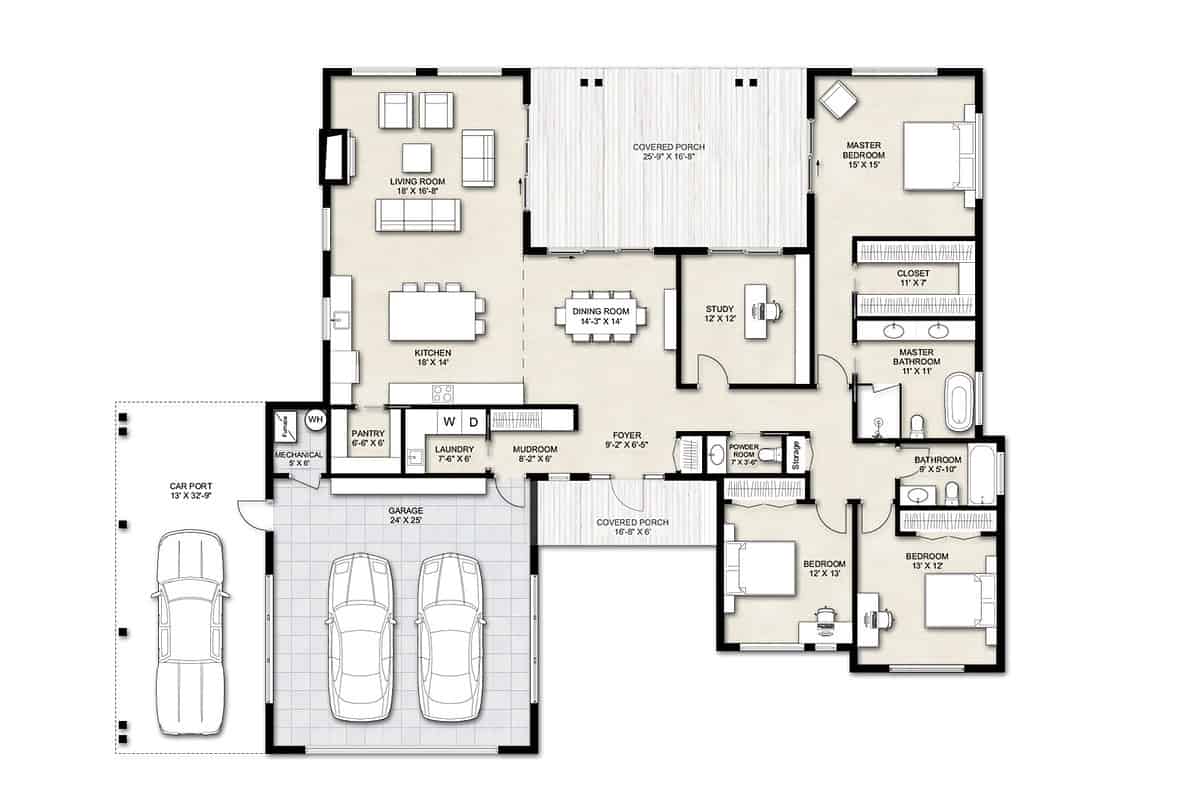 u shaped home plans