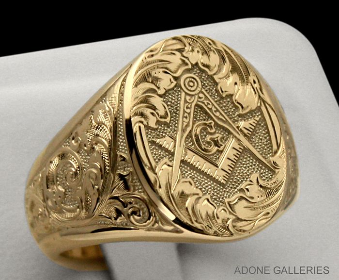 freemason gold ring