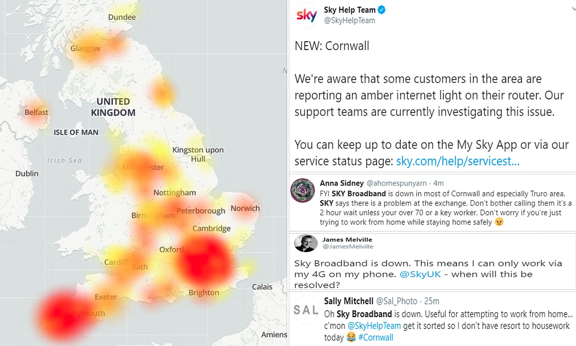 sky network outage