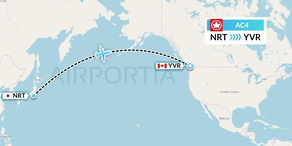 how long is flight from vancouver to tokyo