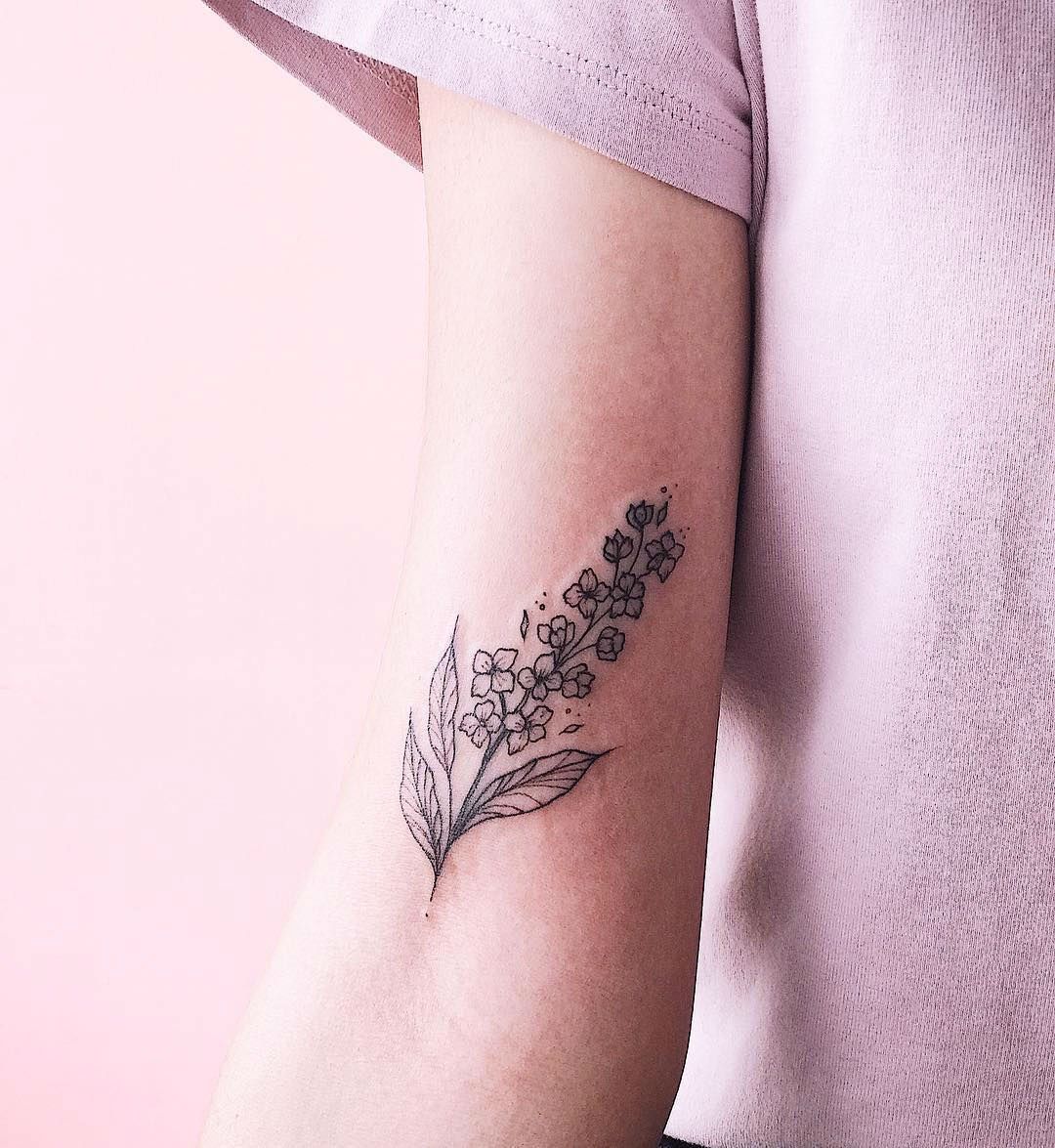 lilac flower tattoo