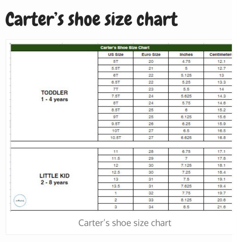 oshkosh size chart