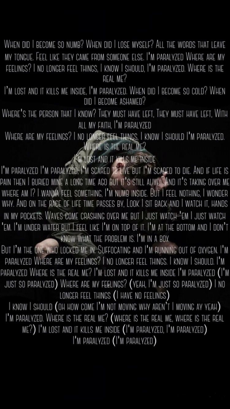 paralyzed lyrics