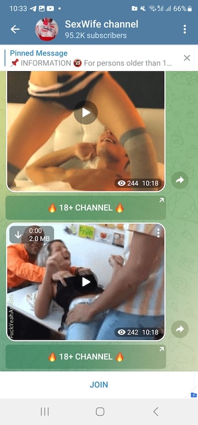 telegram sexo casero