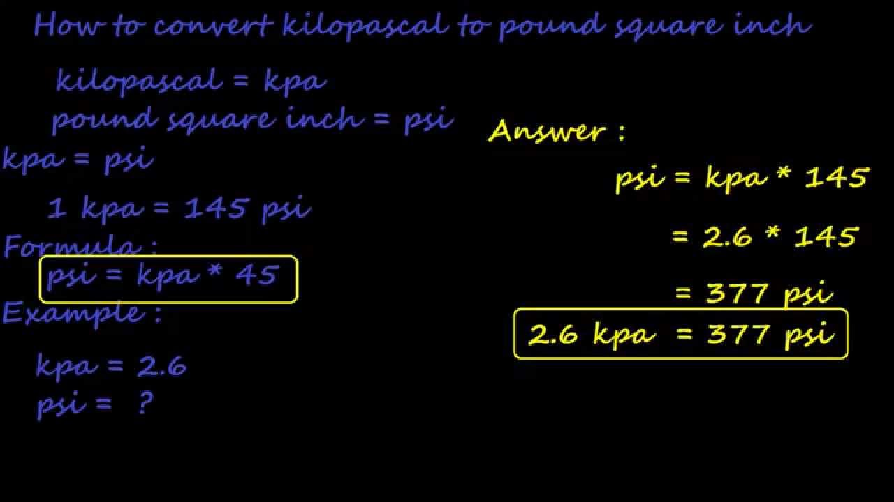 kpa to psi converter