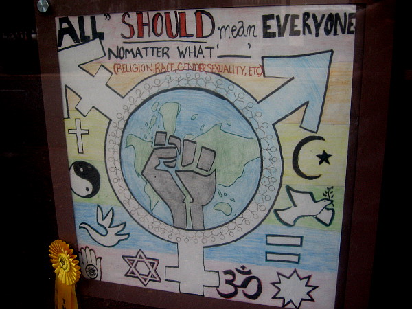 handmade poster on equality