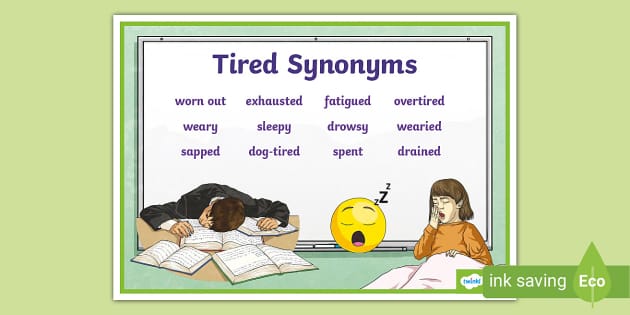 tired antonym