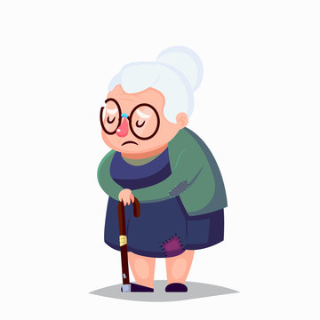 old woman cartoon