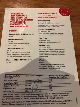 boston pizza menu hamilton