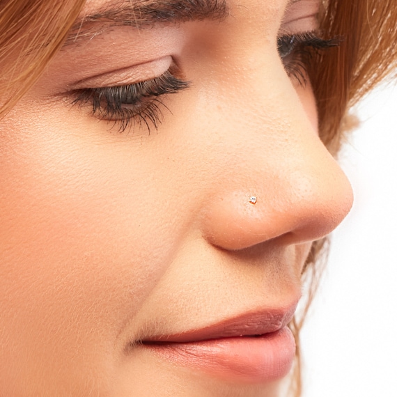 small nose piercing ring