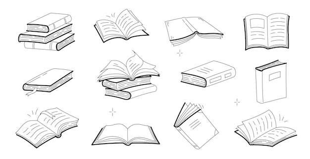 book outline vector