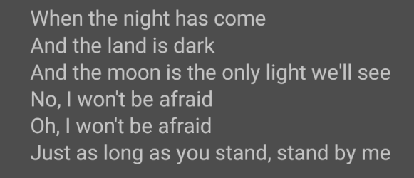 lyrics when the night has come