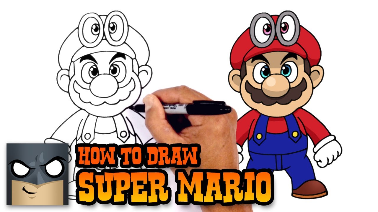 how to draw super mario easy