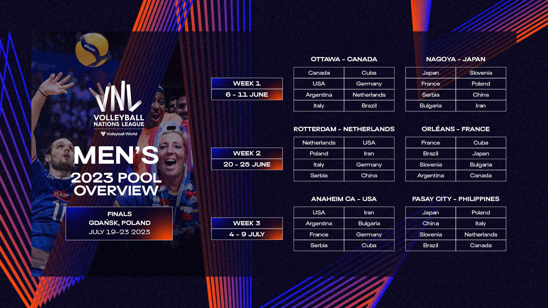 vnl schedule