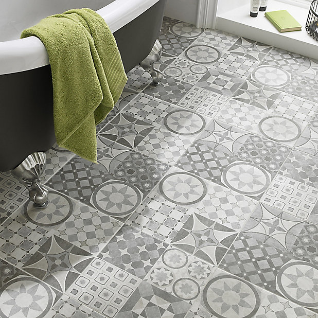 b&q grey floor tiles