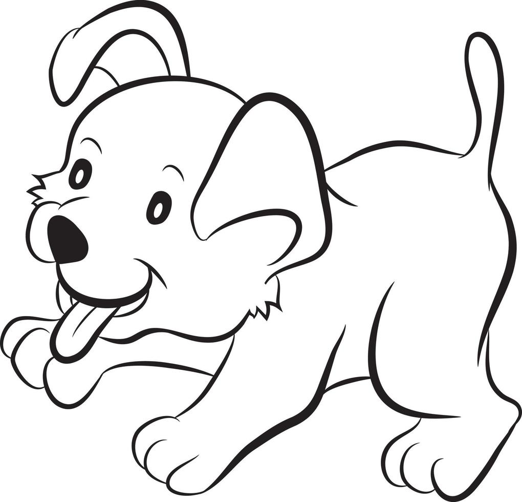 dibujo animado perro blanco