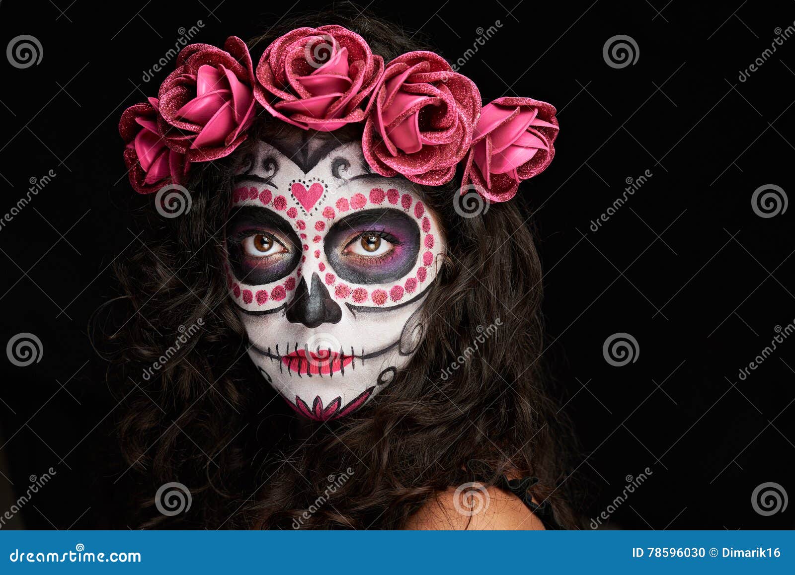 caras pintadas halloween mujer