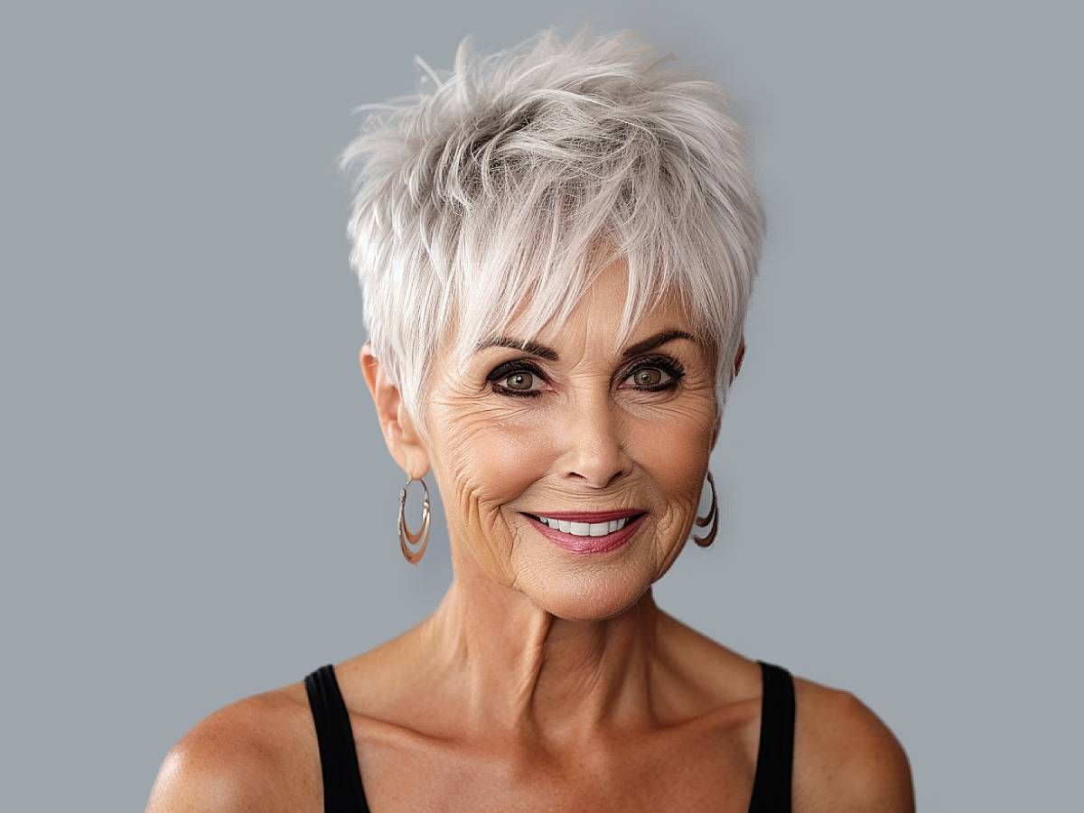 pixie haircut for older women