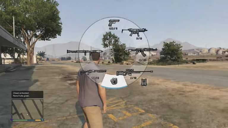 how do you use parachute in gta 5