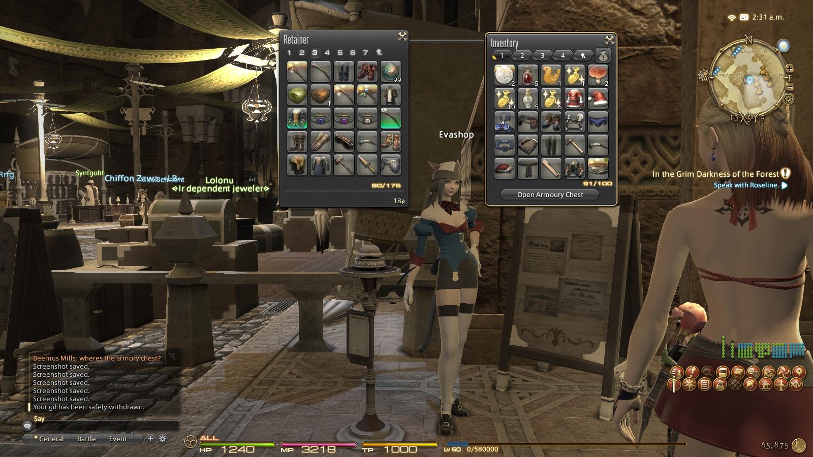 retainers ffxiv