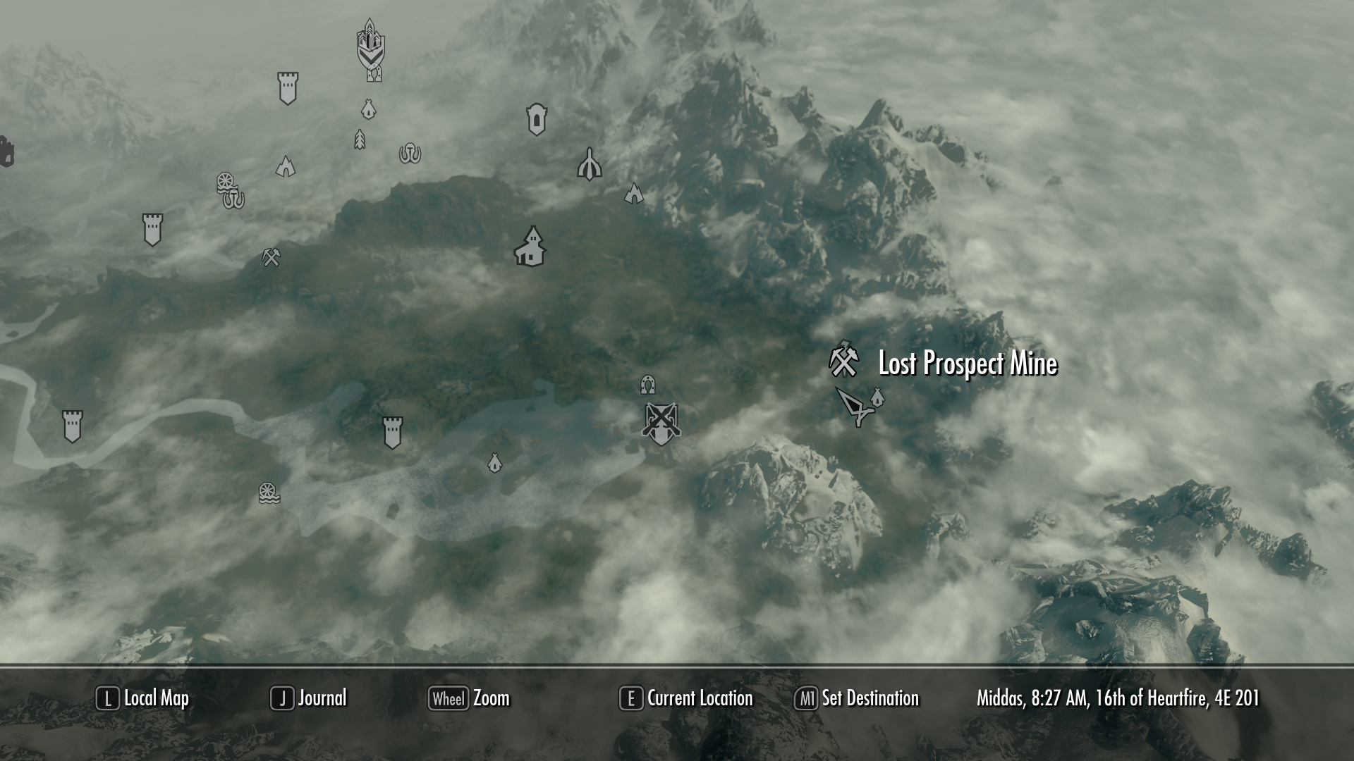 skyrim gold mine locations map