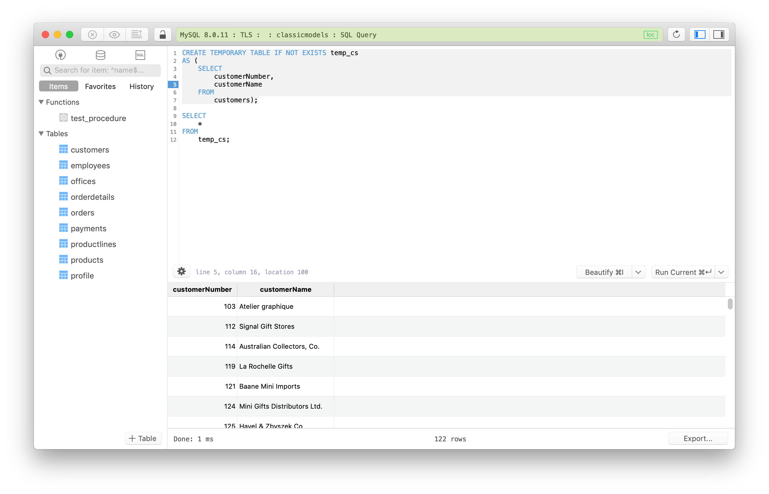 mysql check temporary table exists