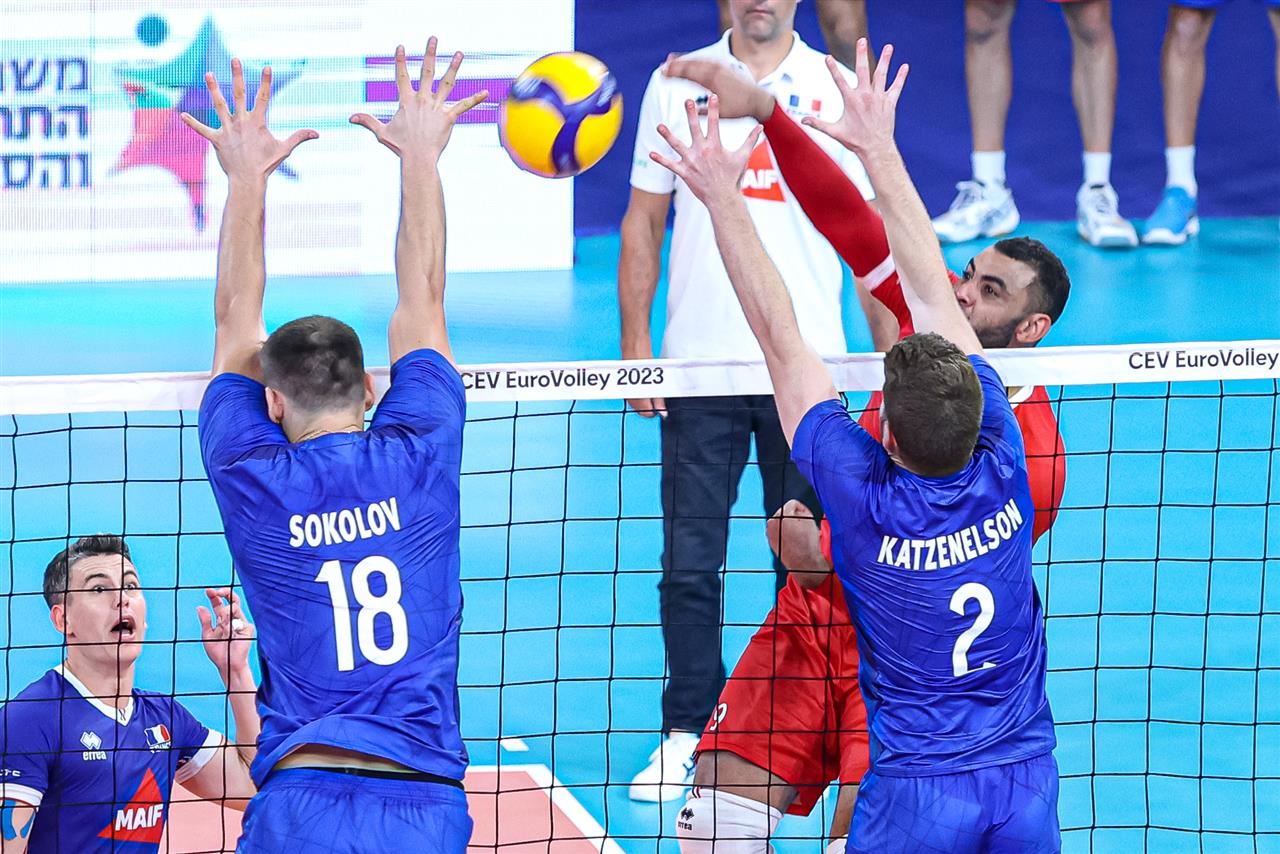 france israel volleyball score