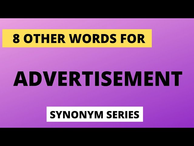 advertisement synonyms