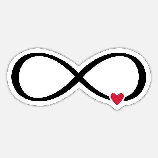 infinity sign with heart