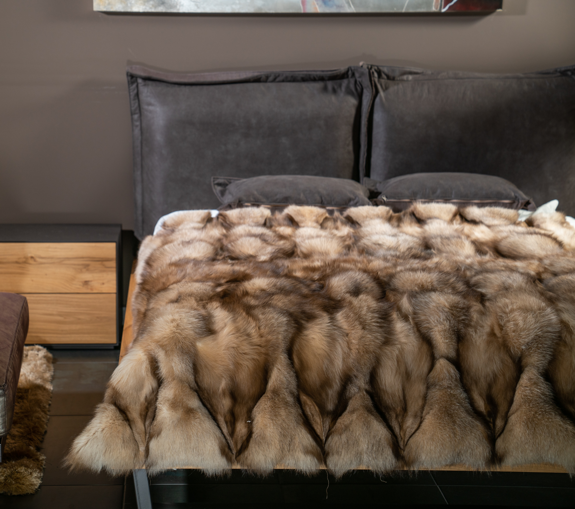 real fur blankets