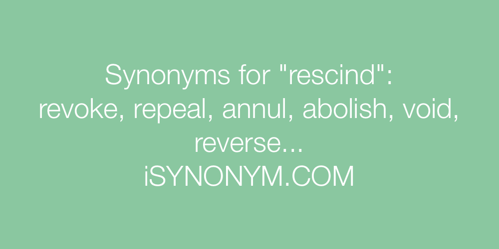 rescind synonym