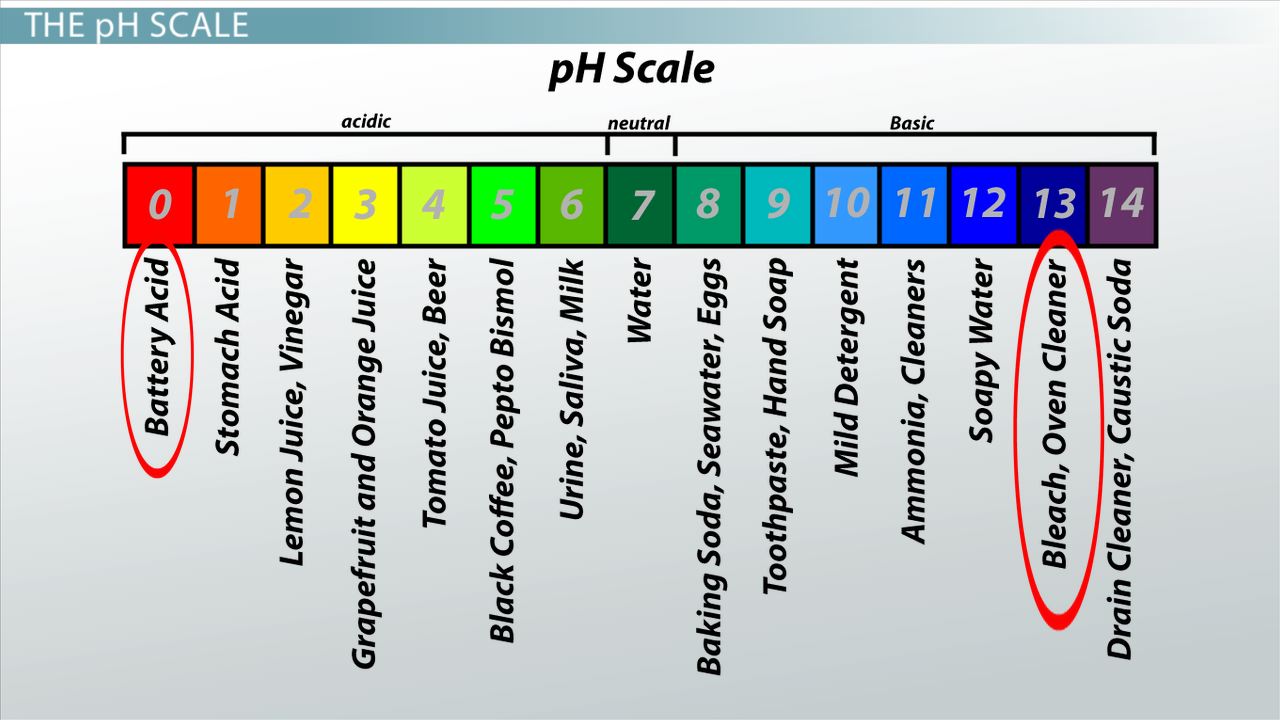 in she the ph of the acid solution should be