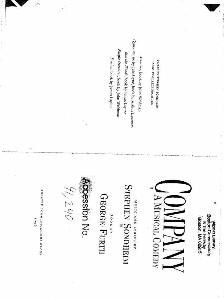 company musical script pdf