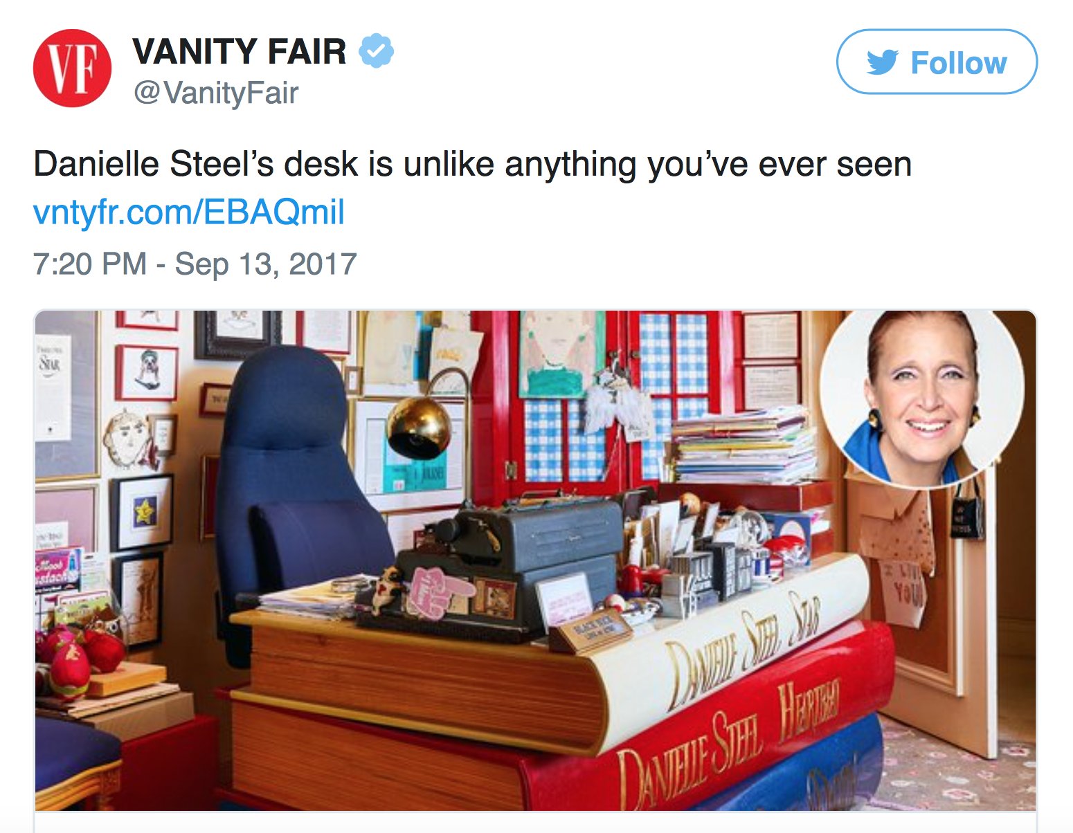 danielle steel desk