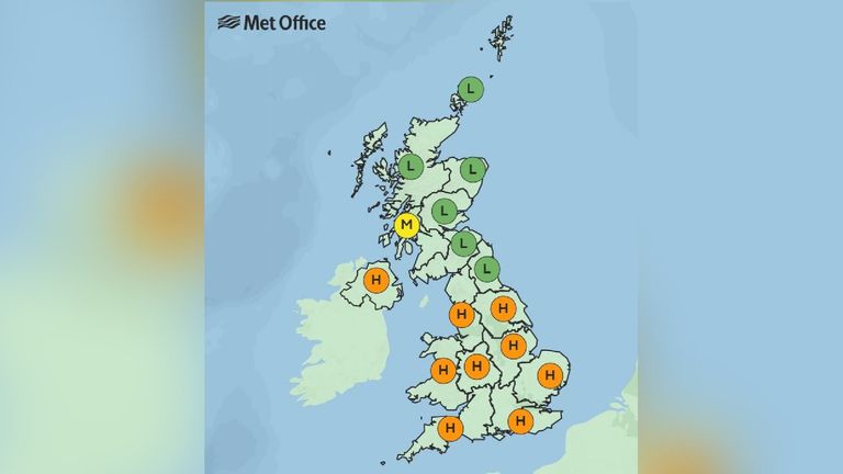 what is the pollen level today