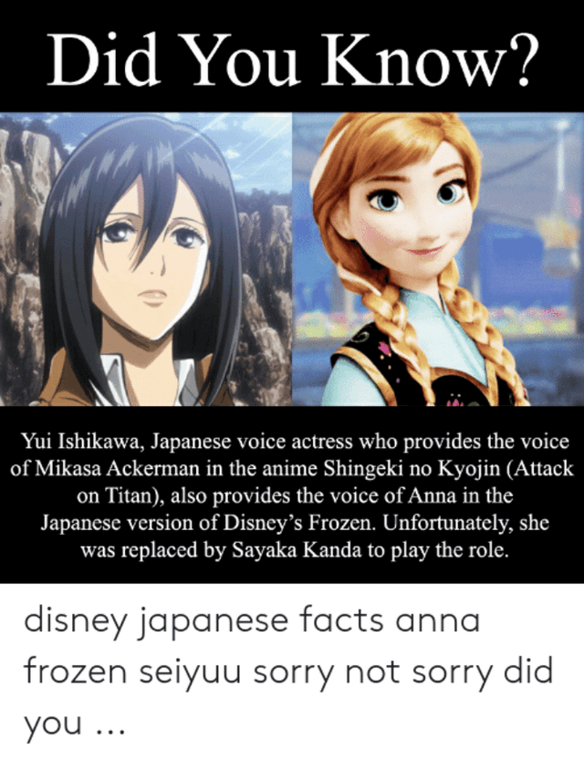 frozen japanese voice actors