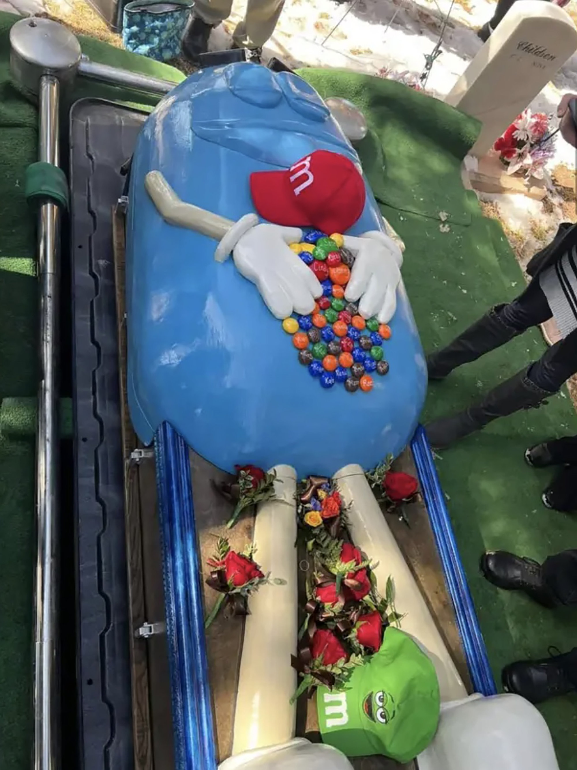 m&m coffin