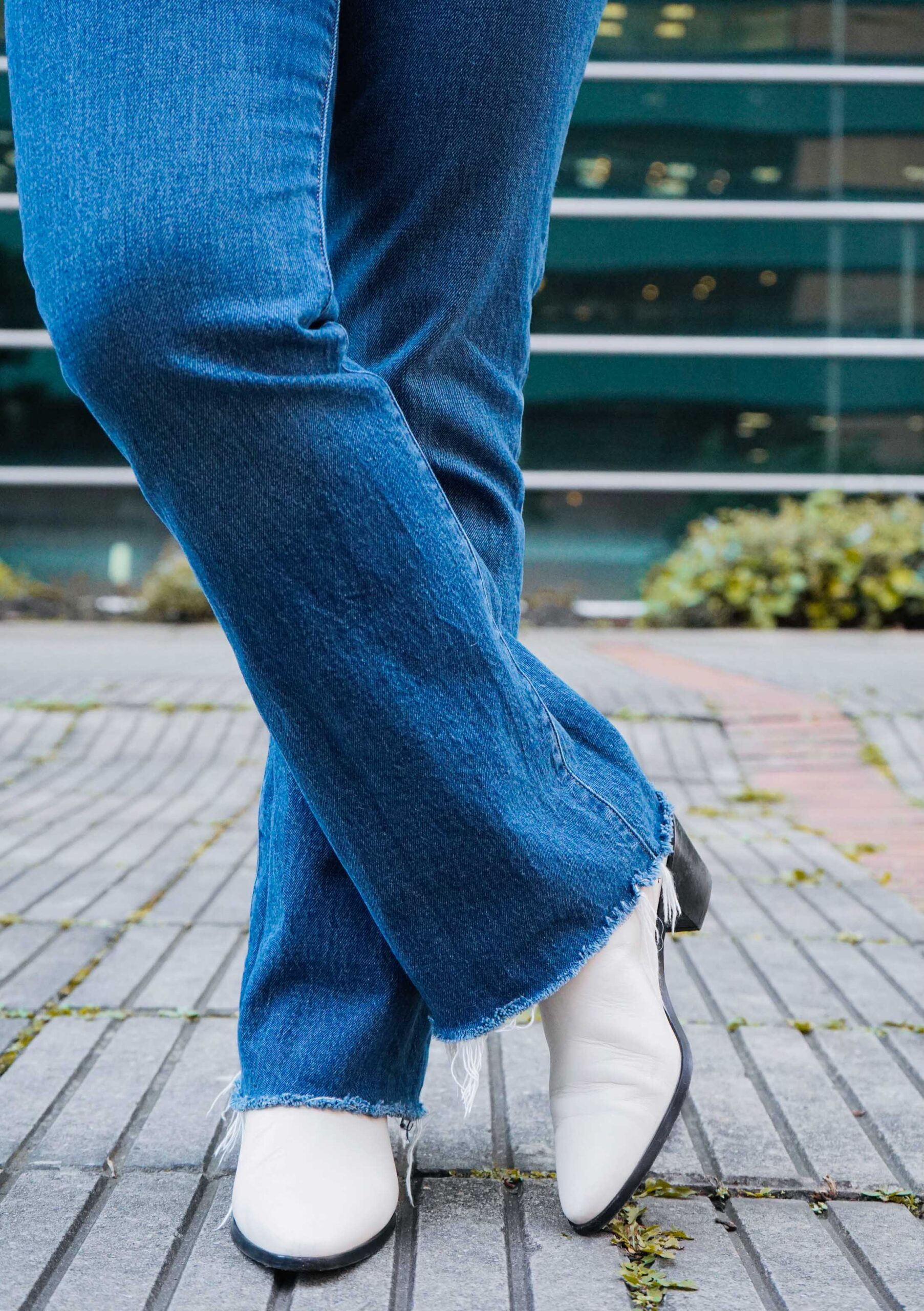 bootcut jeans and shoes