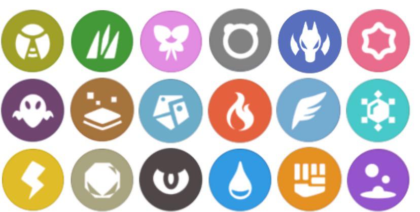 pokemon type symbols violet