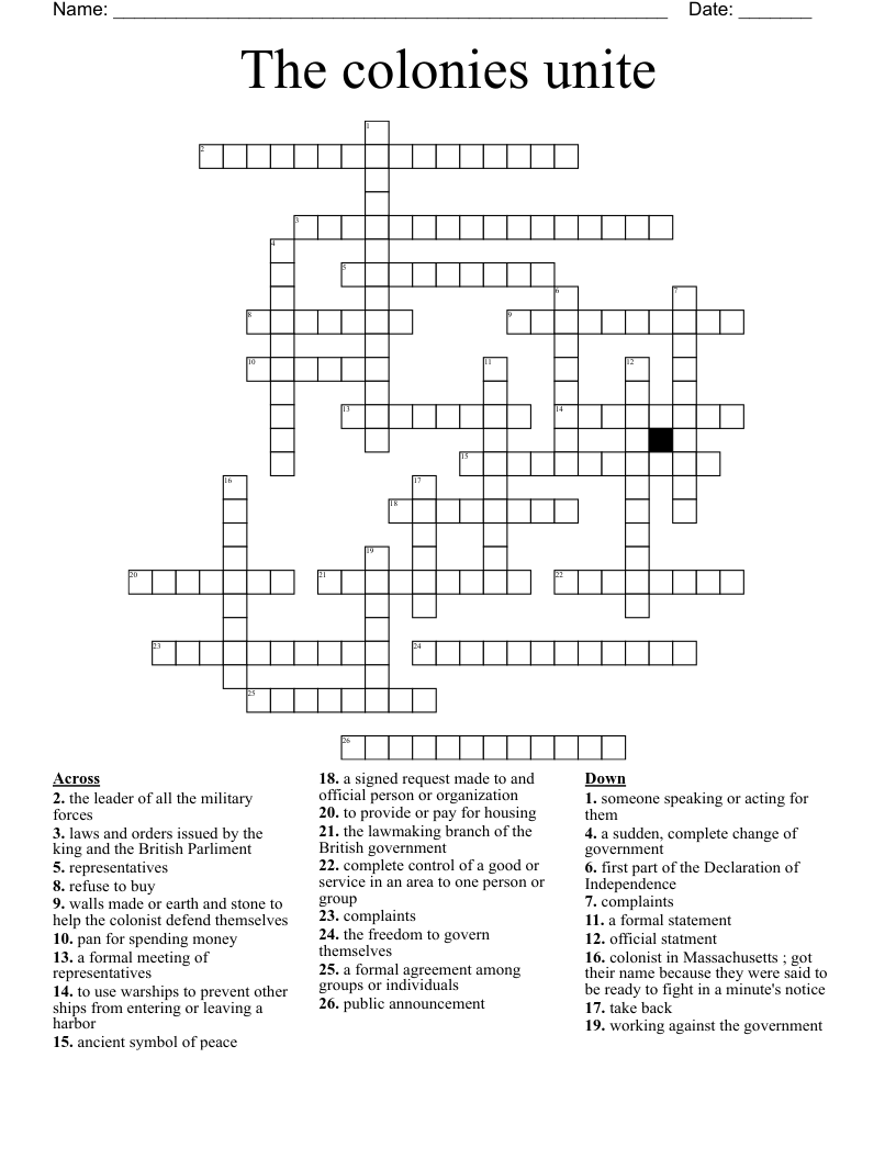 unites crossword