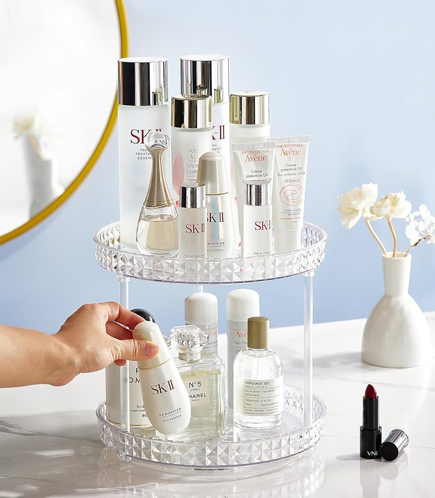 acrylic skincare organiser