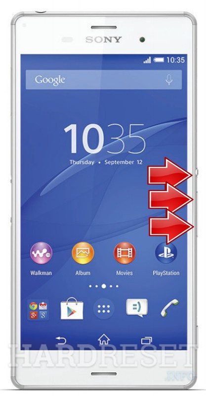 how to reset sony xperia z3
