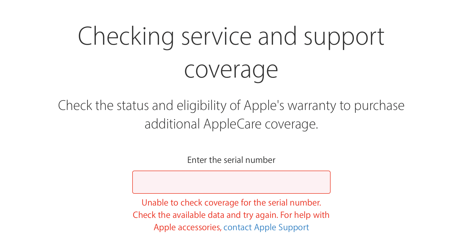 applecare serial number check